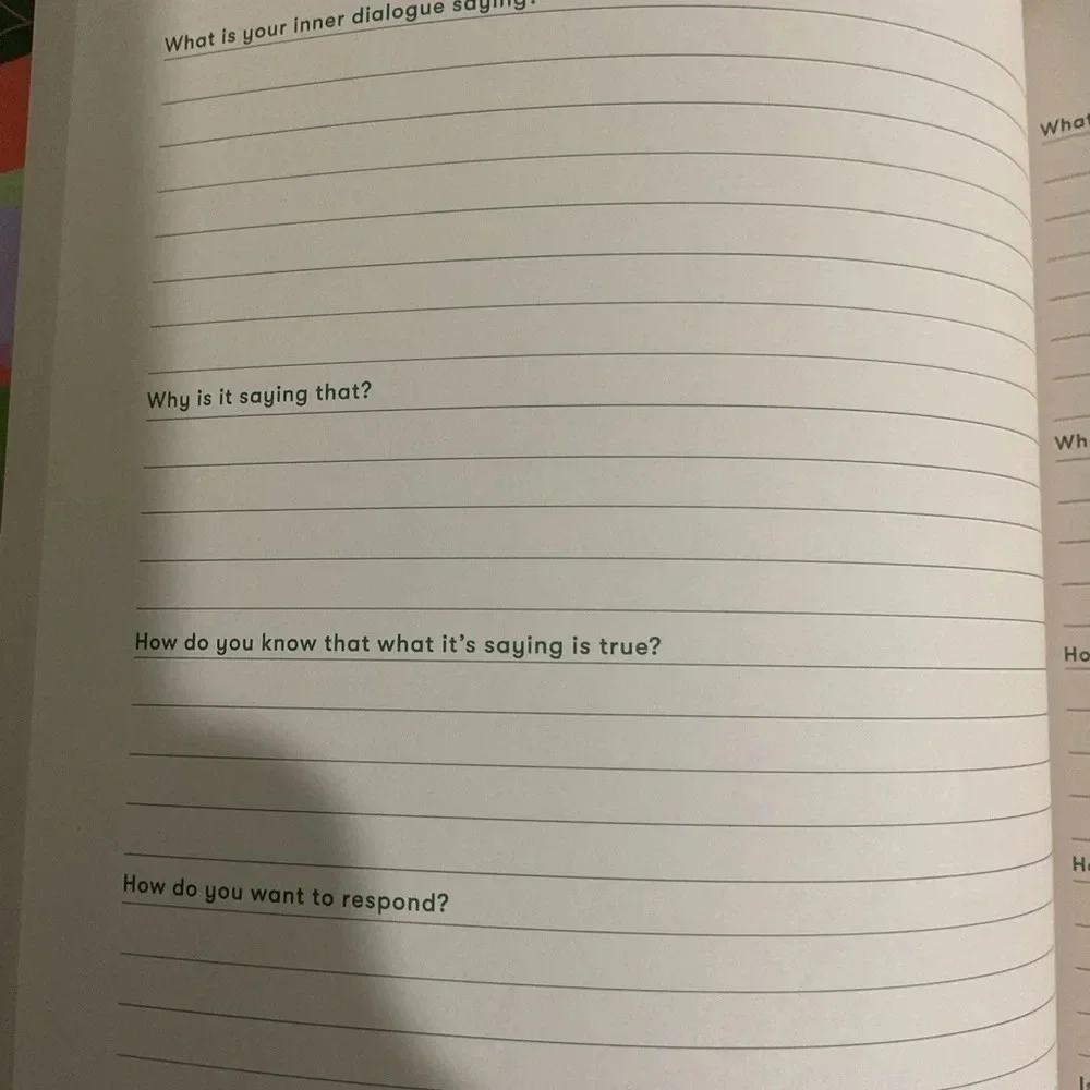 NEW!! Hardcover journal with prompted writing for inner dialogue guidance. SMILE